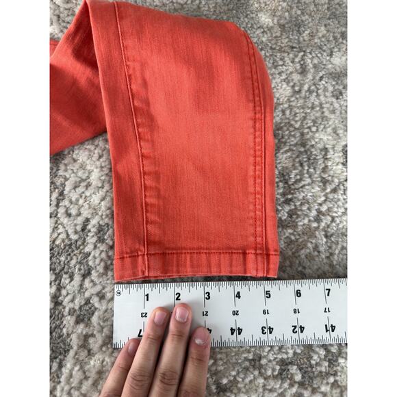 Pilcro Size 27 Stet Ankle Stretch Casual Jeans Orange Pink Pants Button Zip - Picture 9 of 13